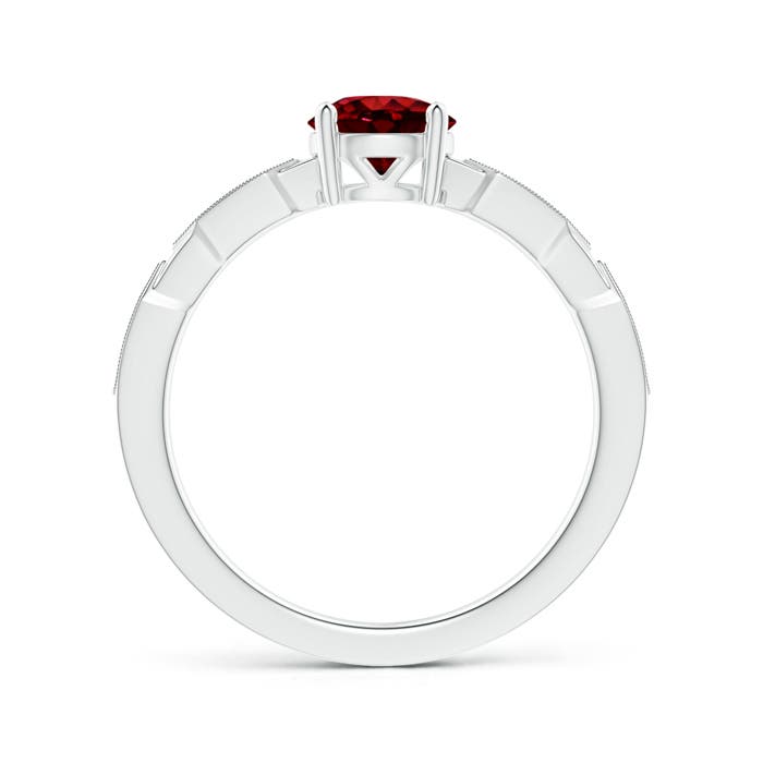 AAAA - Ruby / 1.07 CT / 14 KT White Gold