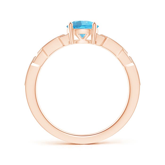 AA - Swiss Blue Topaz / 1.02 CT / 14 KT Rose Gold