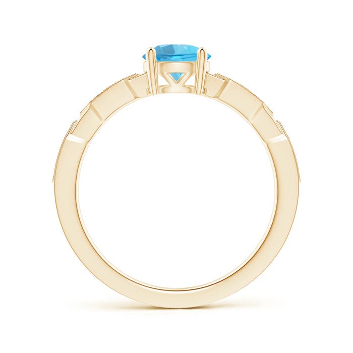 AA - Swiss Blue Topaz / 1.02 CT / 14 KT Yellow Gold