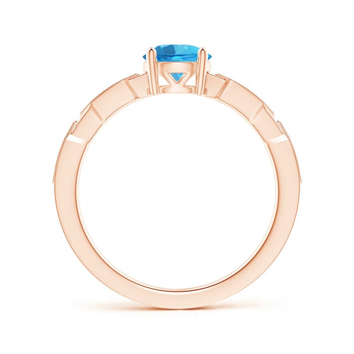 AAAA - Swiss Blue Topaz / 1.02 CT / 14 KT Rose Gold