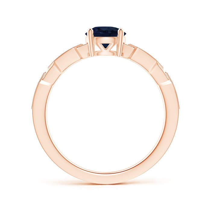 A - Blue Sapphire / 1.07 CT / 14 KT Rose Gold