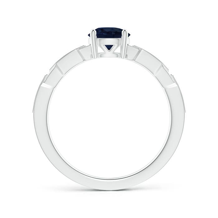 A - Blue Sapphire / 1.07 CT / 14 KT White Gold