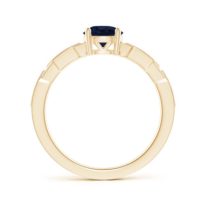 A - Blue Sapphire / 1.07 CT / 14 KT Yellow Gold