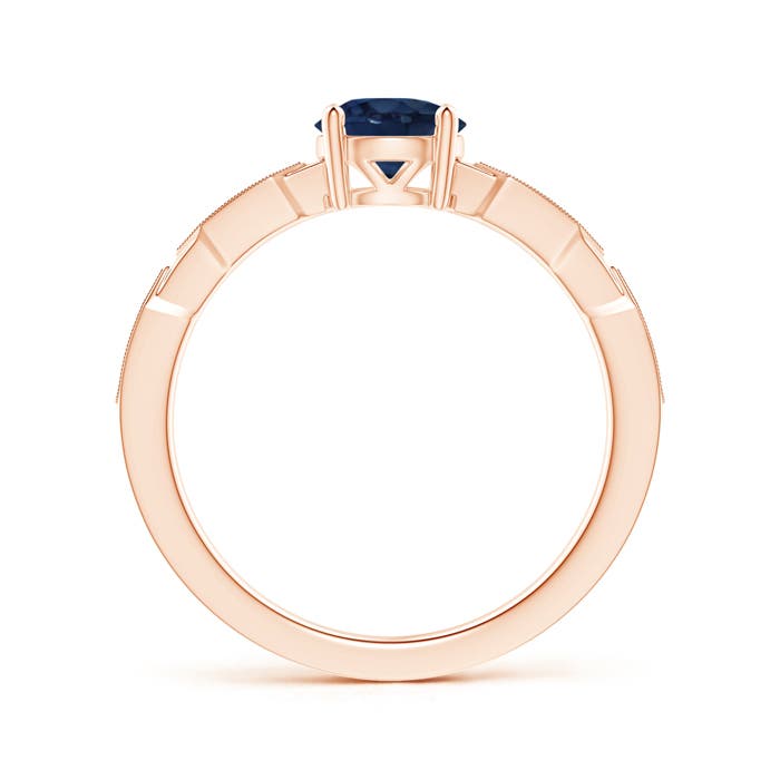 AA - Blue Sapphire / 1.07 CT / 14 KT Rose Gold