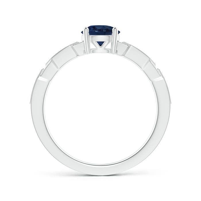 AA - Blue Sapphire / 1.07 CT / 14 KT White Gold