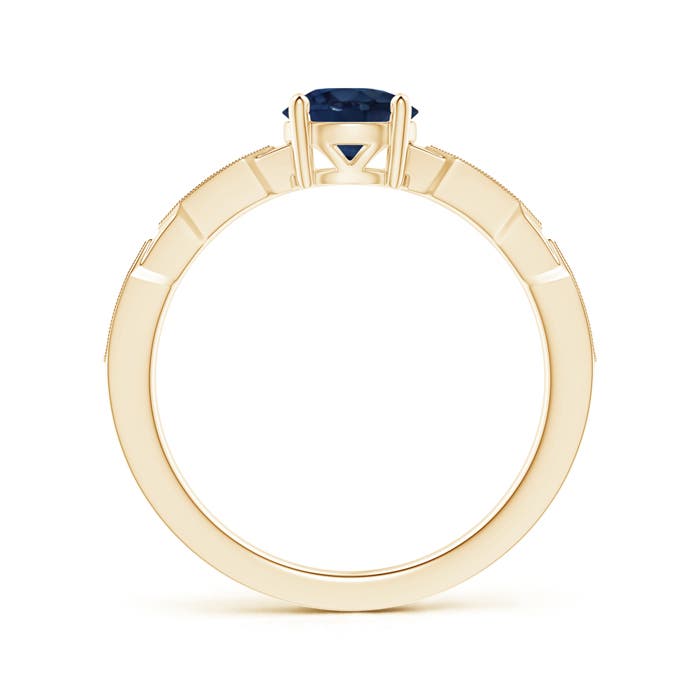 AA - Blue Sapphire / 1.07 CT / 14 KT Yellow Gold