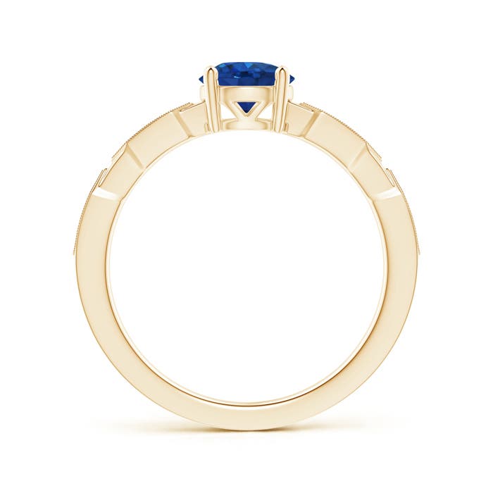 AAA - Blue Sapphire / 1.07 CT / 14 KT Yellow Gold