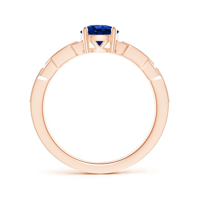 AAAA - Blue Sapphire / 1.07 CT / 14 KT Rose Gold