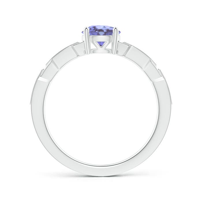 A - Tanzanite / 0.97 CT / 14 KT White Gold