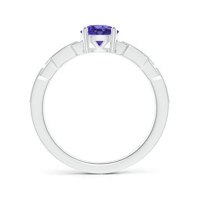 AA - Tanzanite / 0.97 CT / 14 KT White Gold