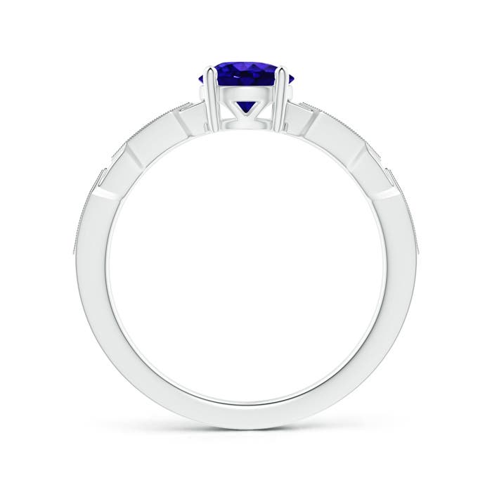 AAAA - Tanzanite / 0.97 CT / 14 KT White Gold