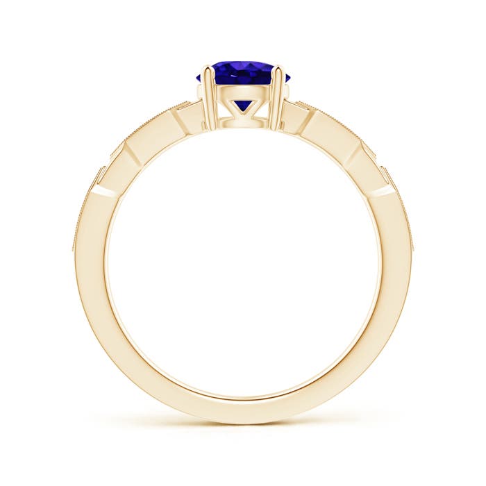 AAAA - Tanzanite / 0.97 CT / 14 KT Yellow Gold