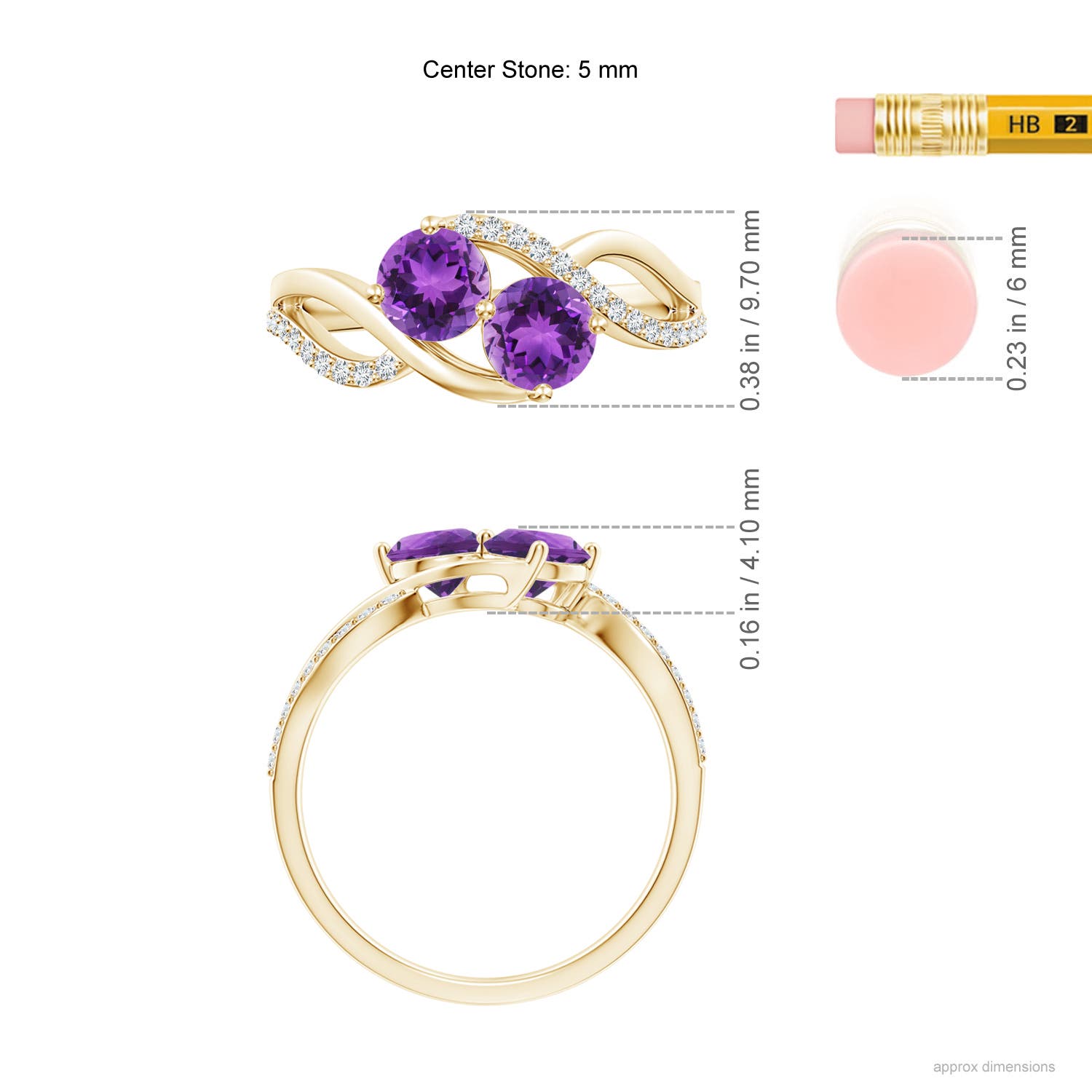 AAA - Amethyst / 1.04 CT / 14 KT Yellow Gold