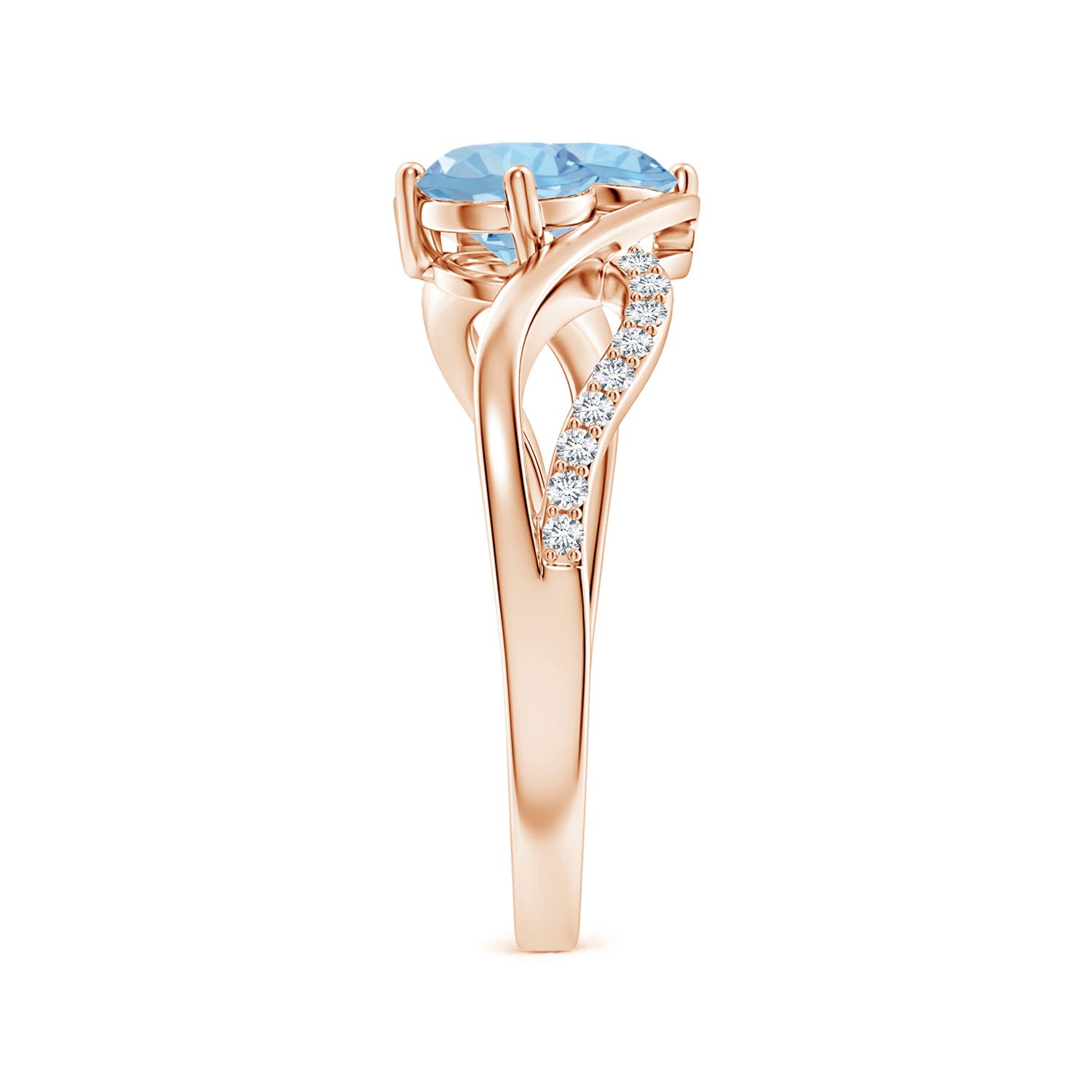 AAA - Aquamarine / 0.94 CT / 14 KT Rose Gold