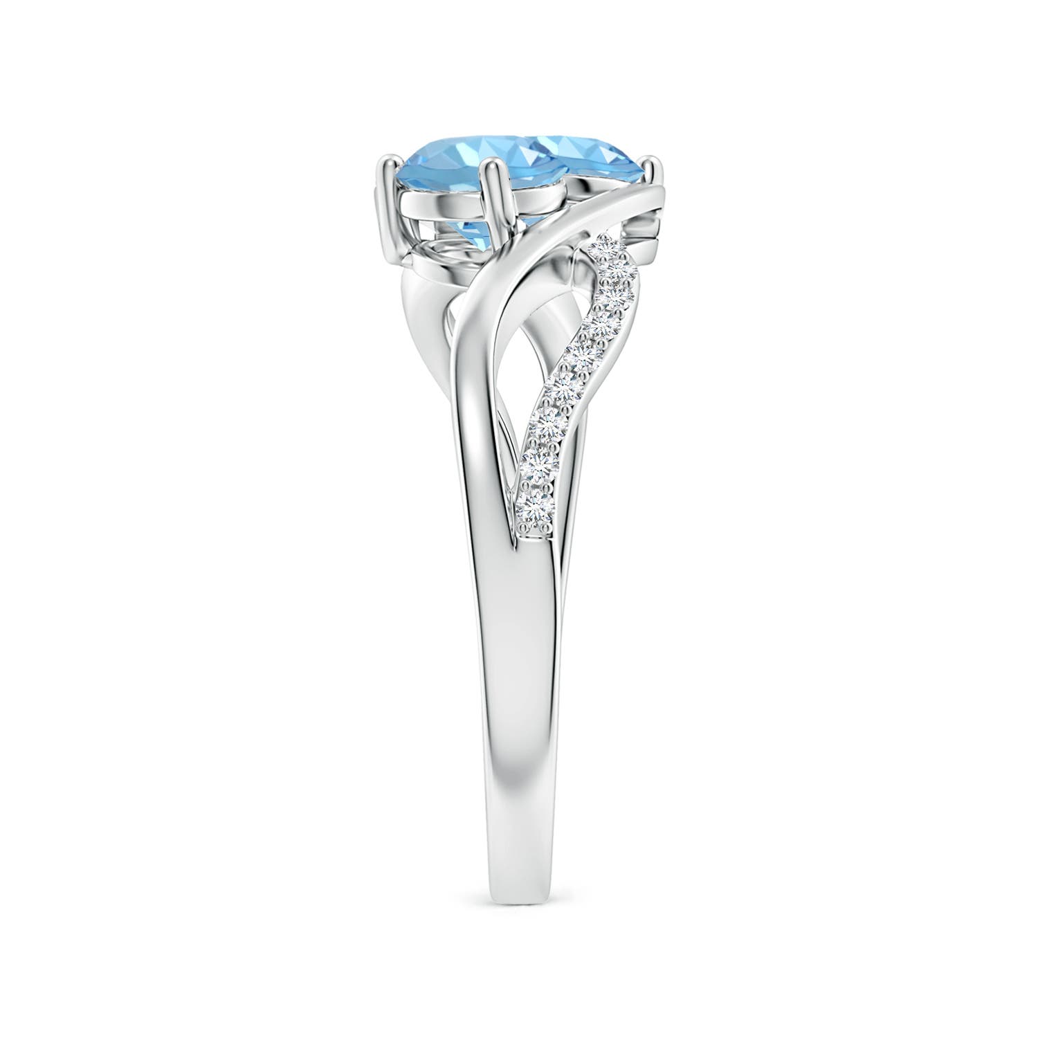 AAAA - Aquamarine / 0.94 CT / 14 KT White Gold