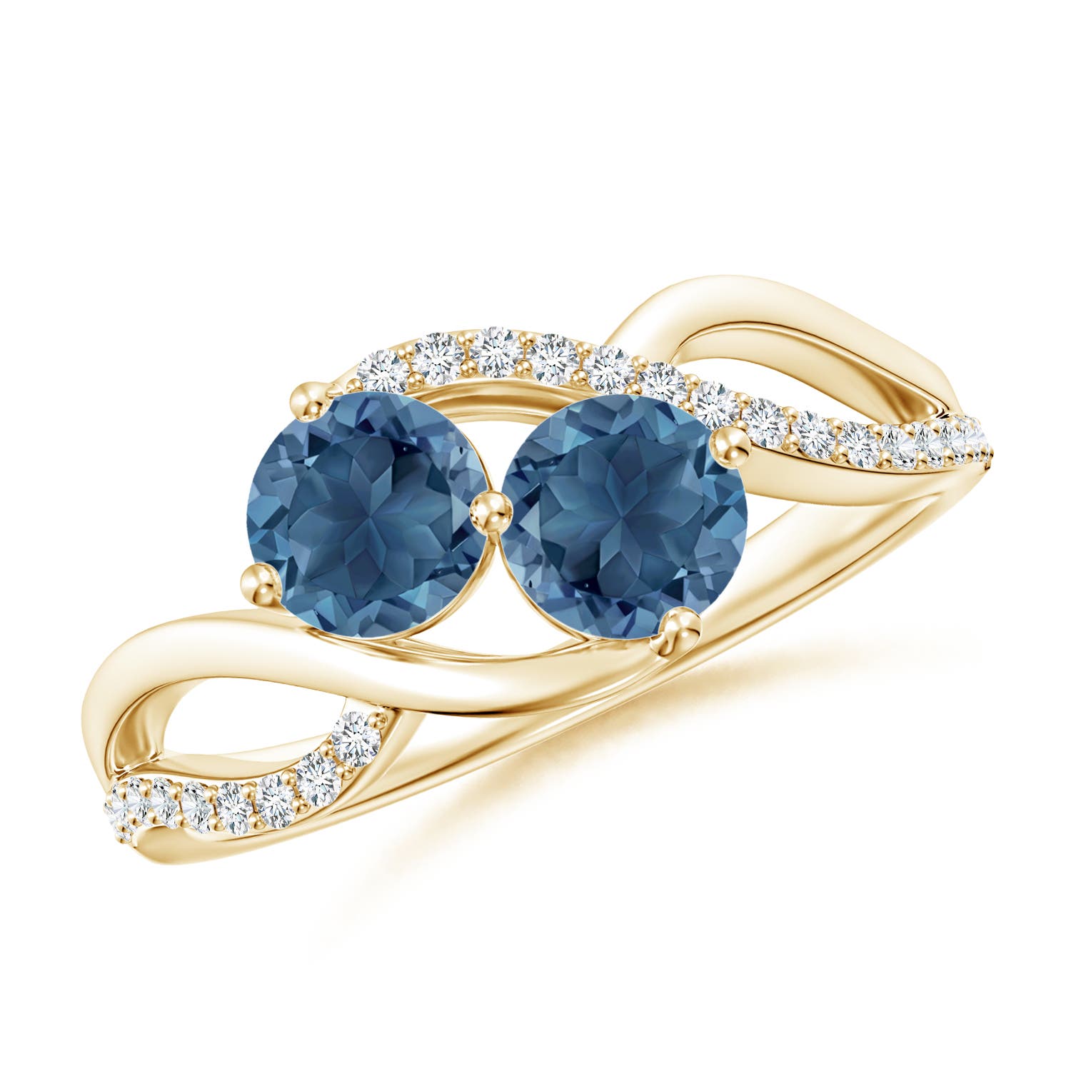 A - London Blue Topaz / 1.34 CT / 14 KT Yellow Gold