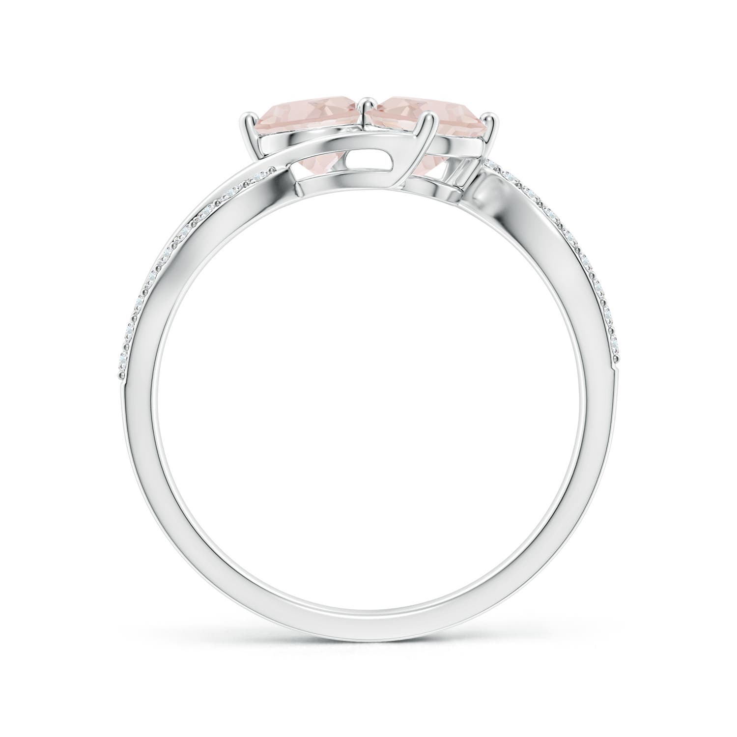 A - Morganite / 0.98 CT / 14 KT White Gold