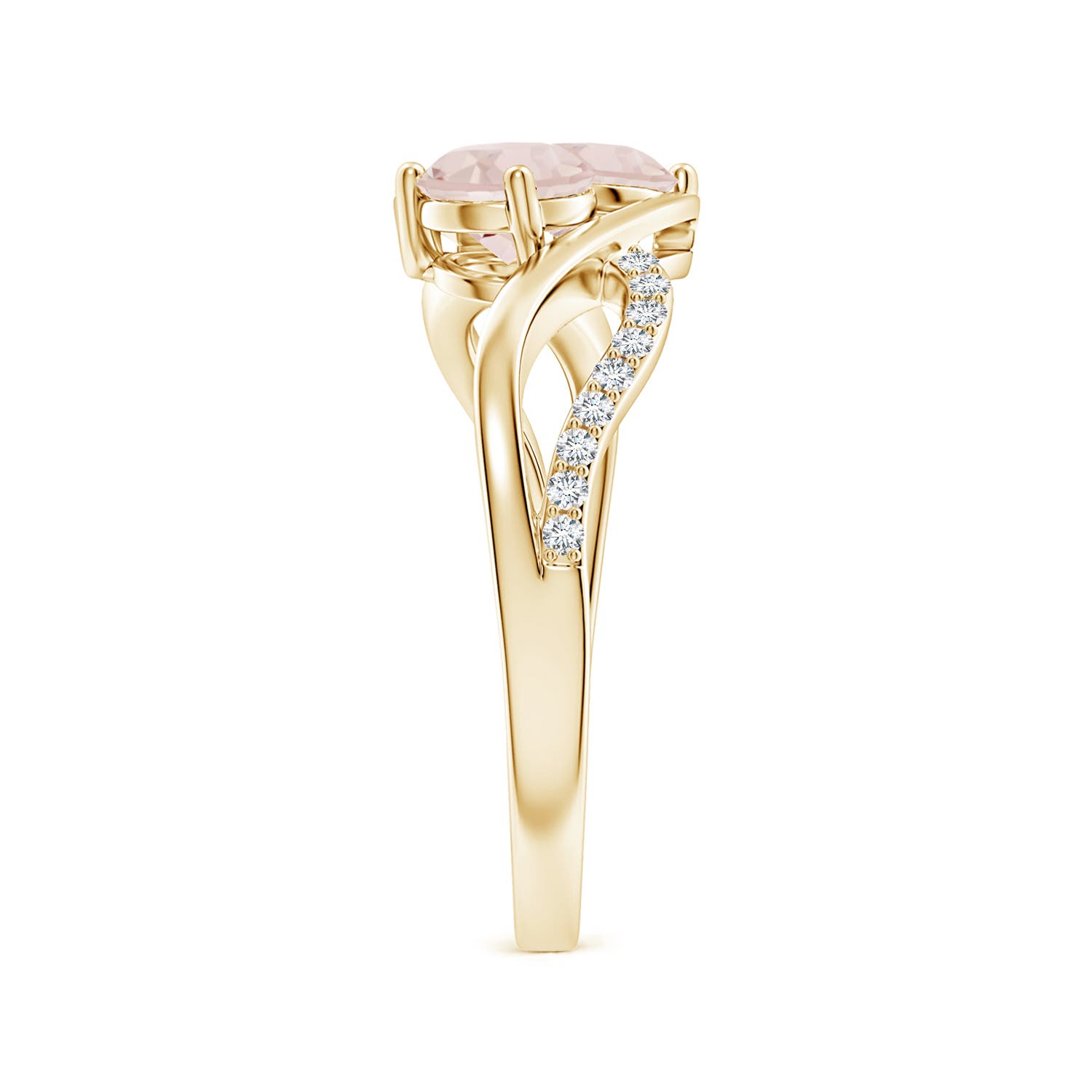 A - Morganite / 0.98 CT / 14 KT Yellow Gold