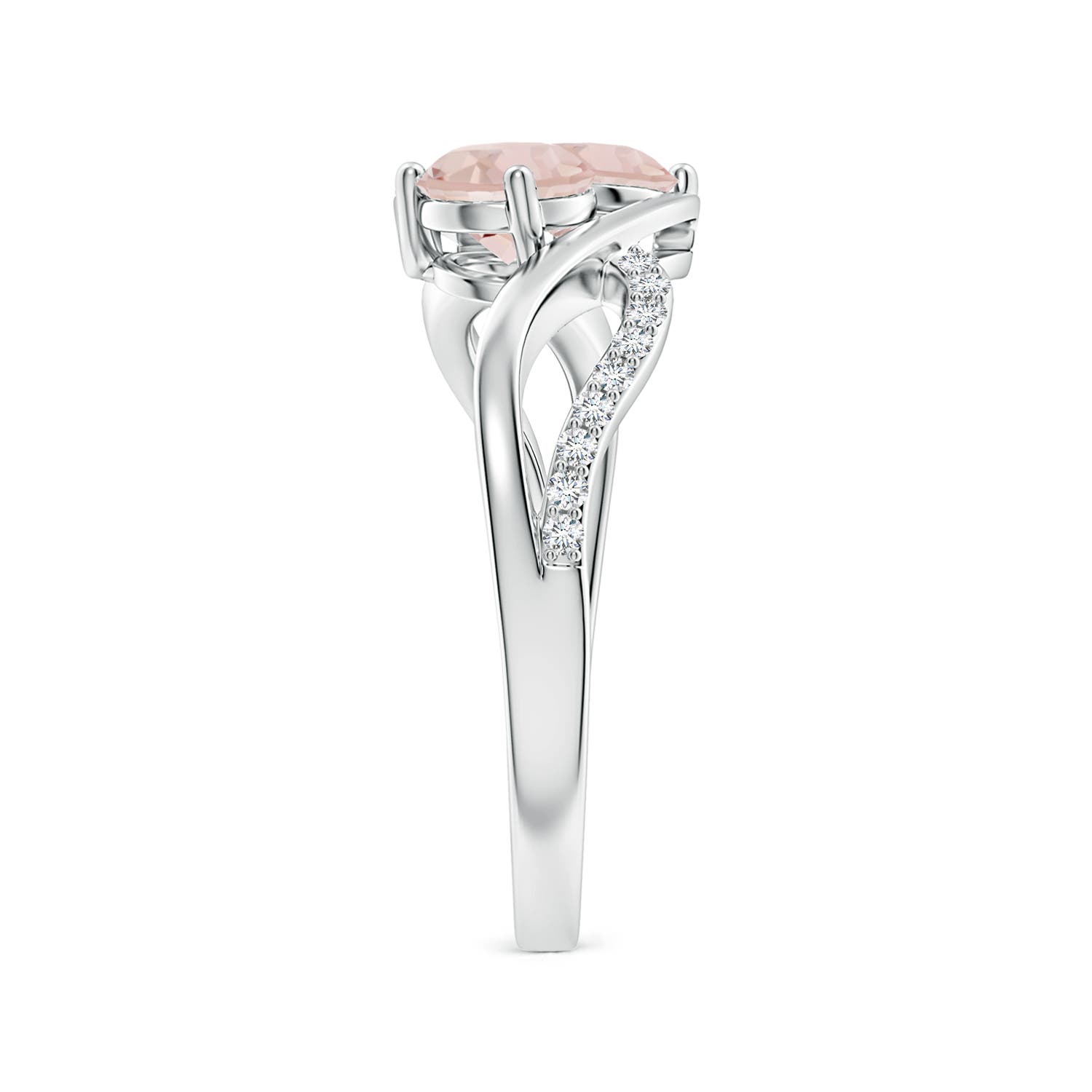 AA - Morganite / 0.98 CT / 14 KT White Gold