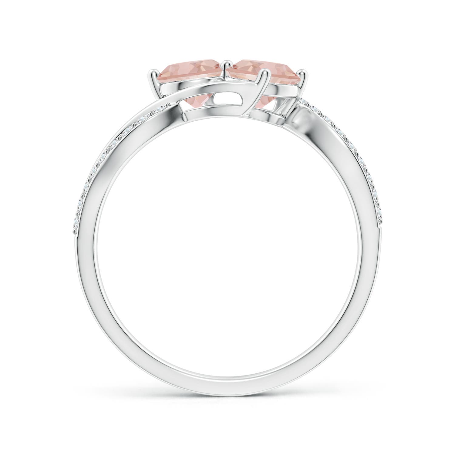 AAAA - Morganite / 0.98 CT / 14 KT White Gold