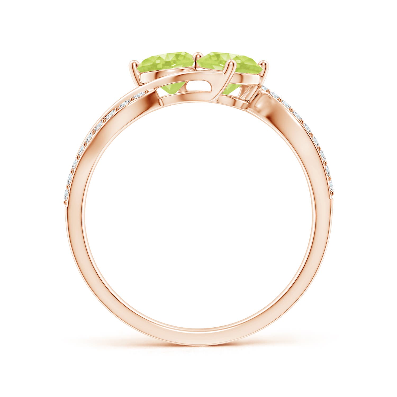 A - Peridot / 1.24 CT / 14 KT Rose Gold