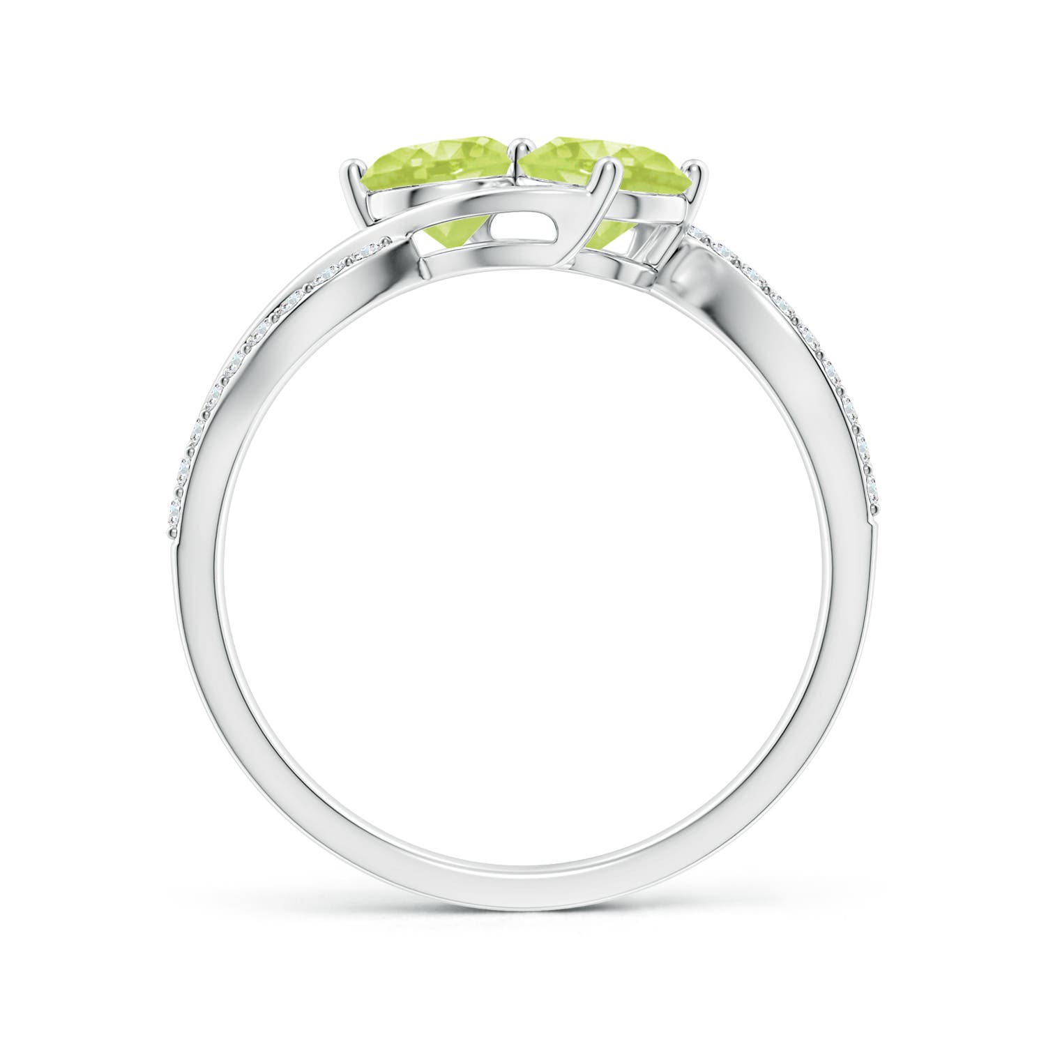 A - Peridot / 1.24 CT / 14 KT White Gold