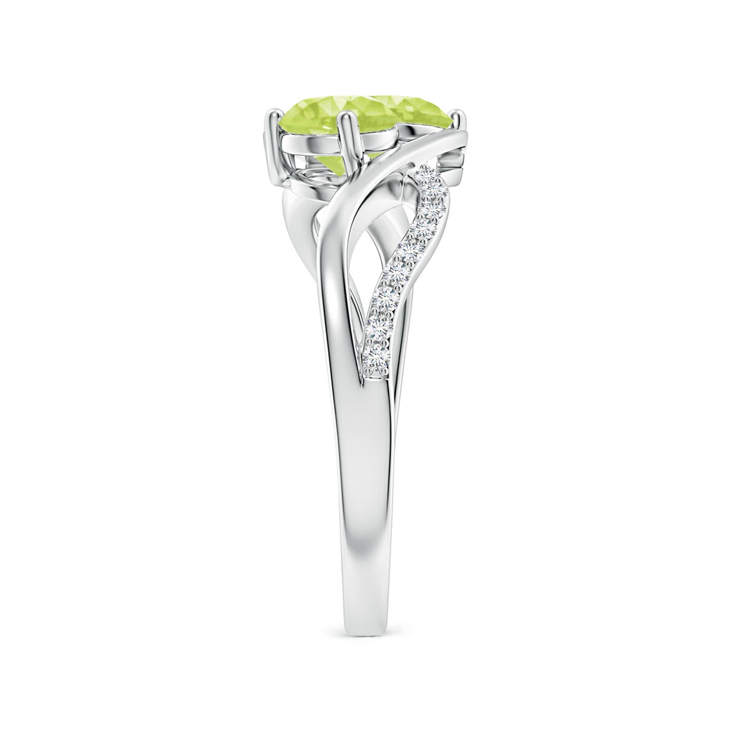 A - Peridot / 1.24 CT / 14 KT White Gold