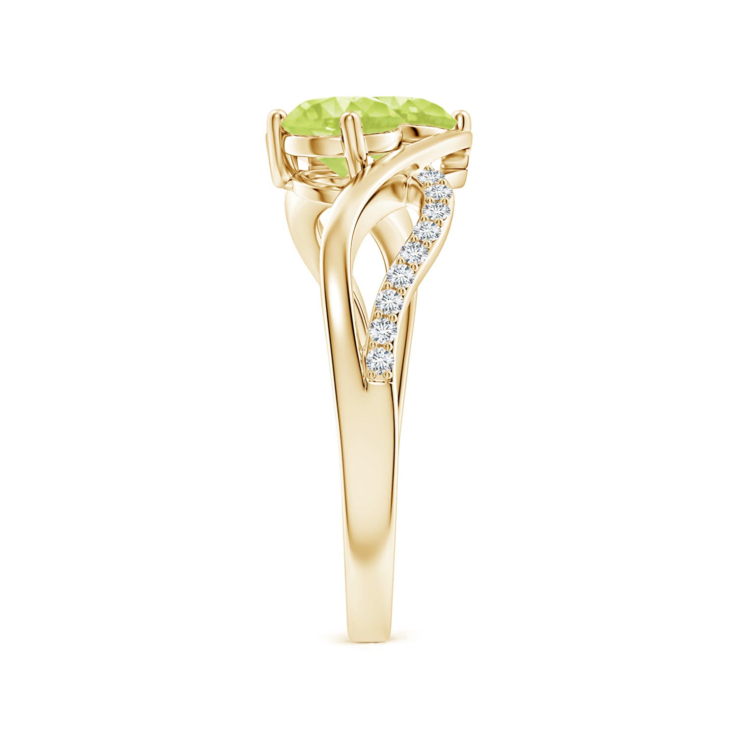 A - Peridot / 1.24 CT / 14 KT Yellow Gold