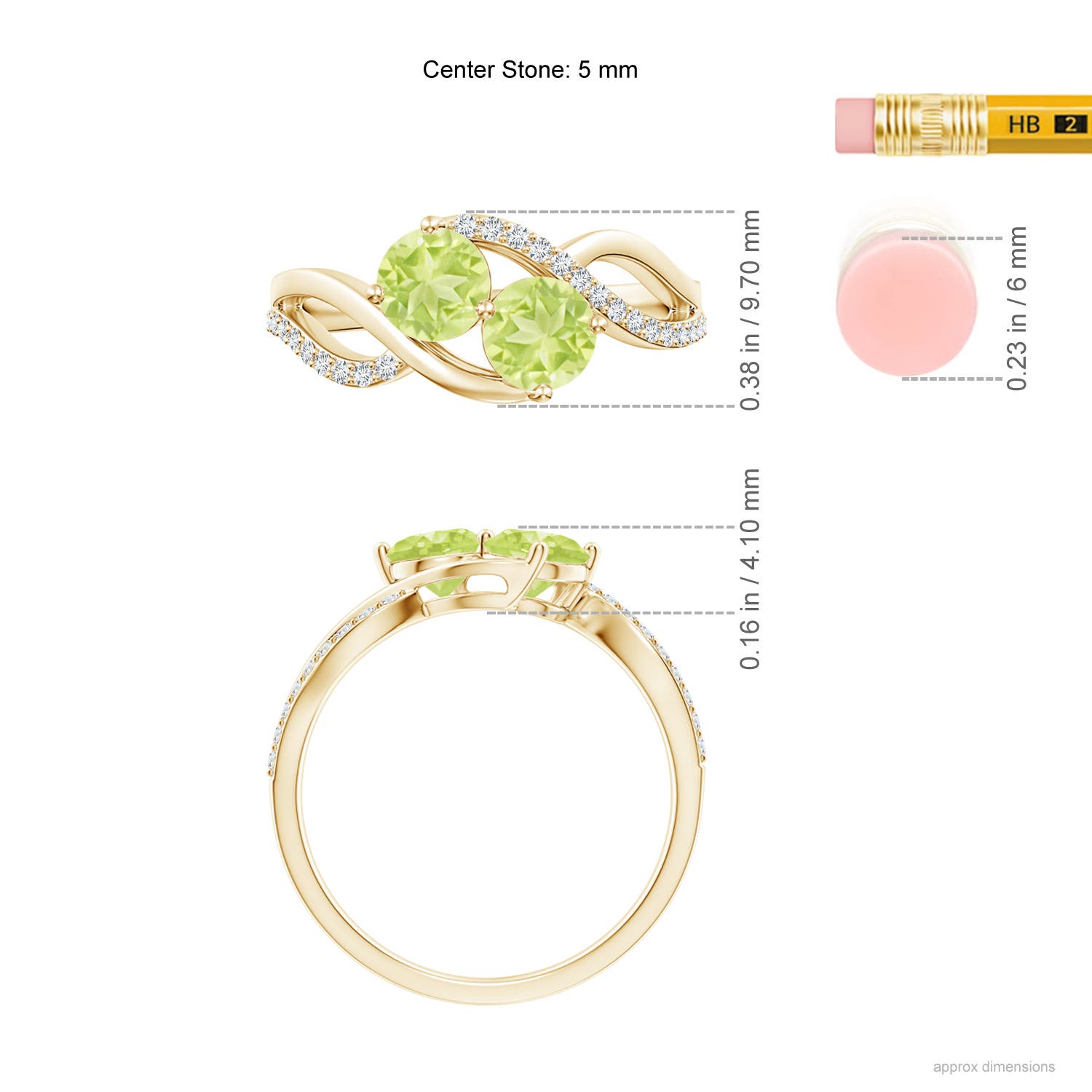 A - Peridot / 1.24 CT / 14 KT Yellow Gold