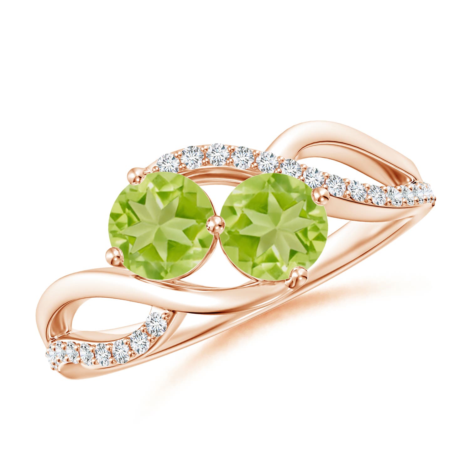 AA - Peridot / 1.24 CT / 14 KT Rose Gold