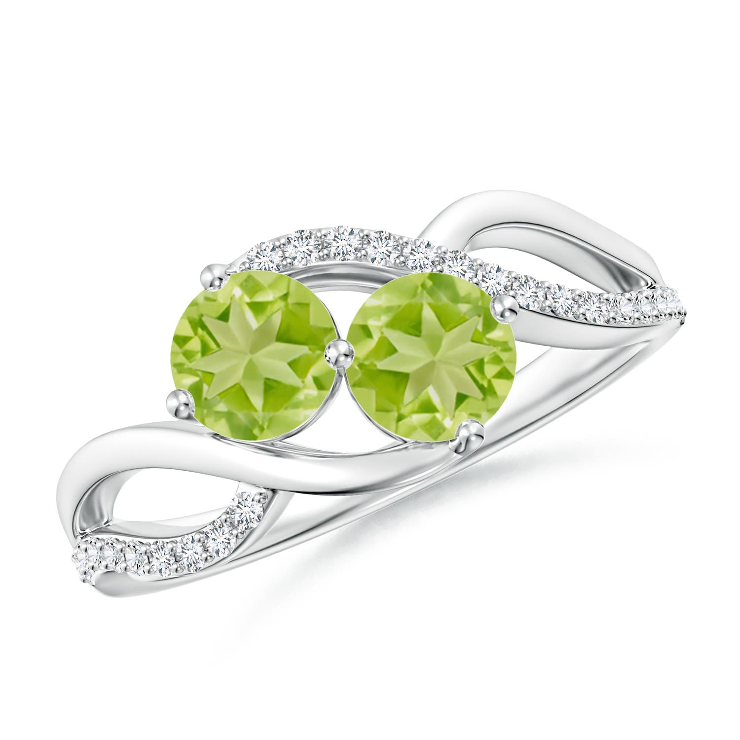 AA - Peridot / 1.24 CT / 14 KT White Gold