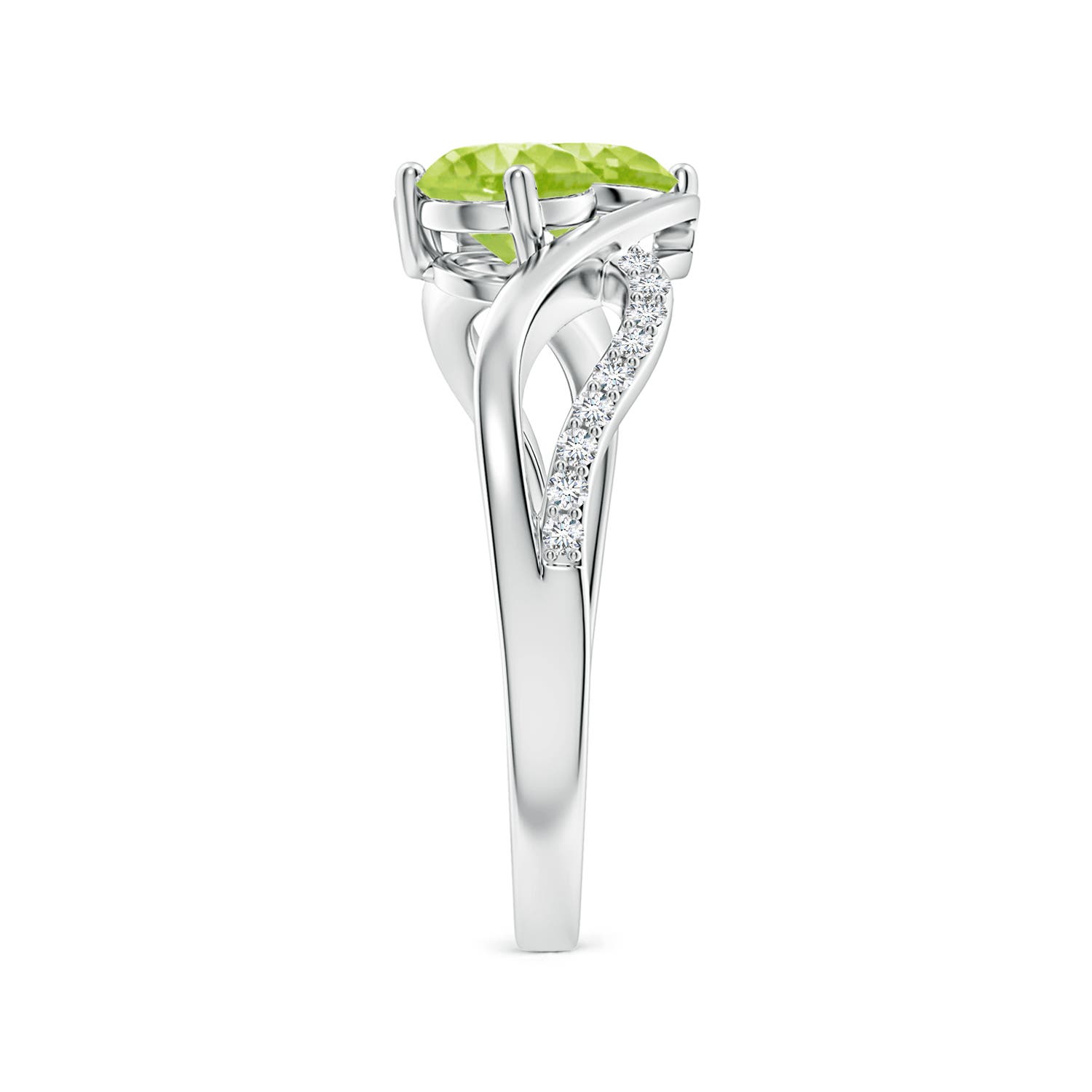 AA - Peridot / 1.24 CT / 14 KT White Gold