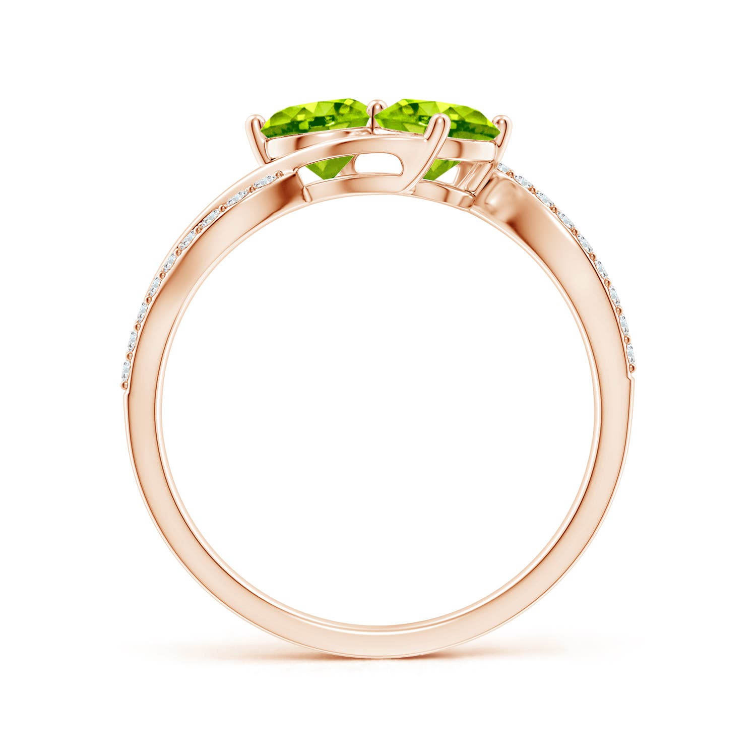 AAA - Peridot / 1.24 CT / 14 KT Rose Gold