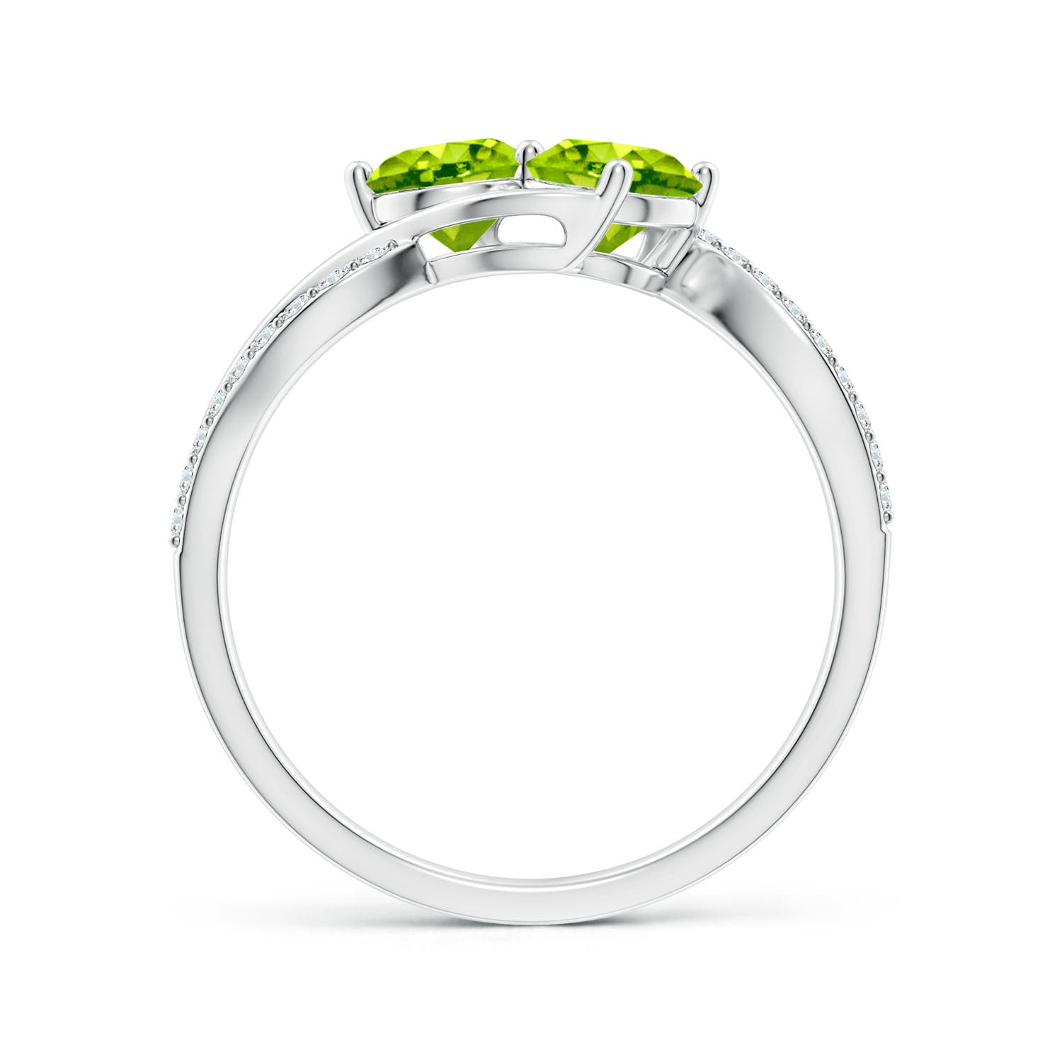 AAA - Peridot / 1.24 CT / 14 KT White Gold