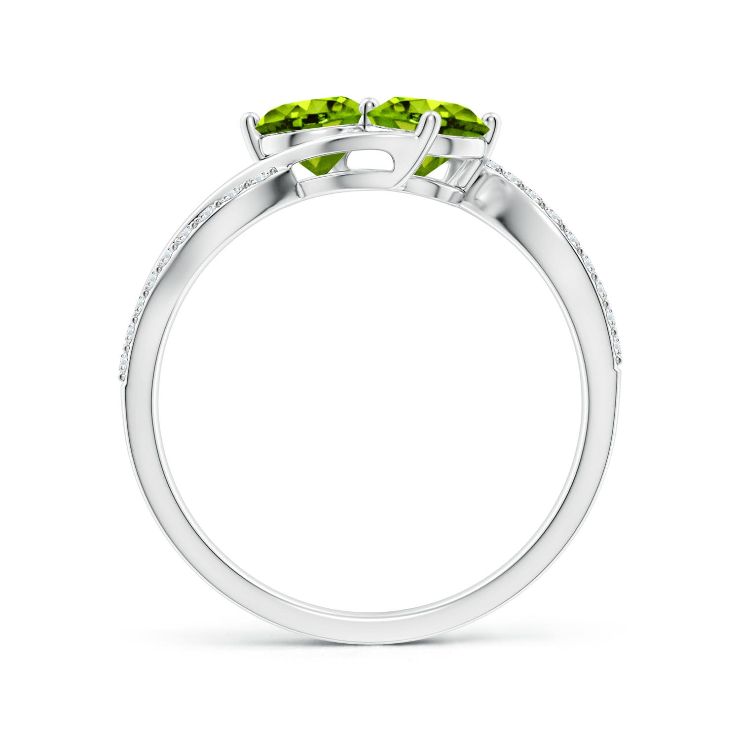 AAAA - Peridot / 1.24 CT / 14 KT White Gold