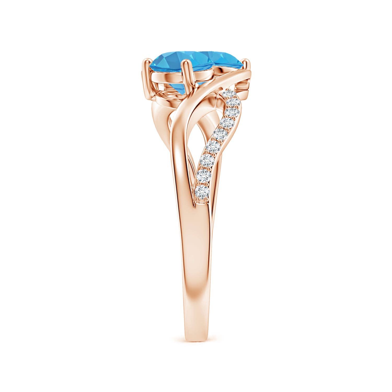 AA - Swiss Blue Topaz / 1.34 CT / 14 KT Rose Gold