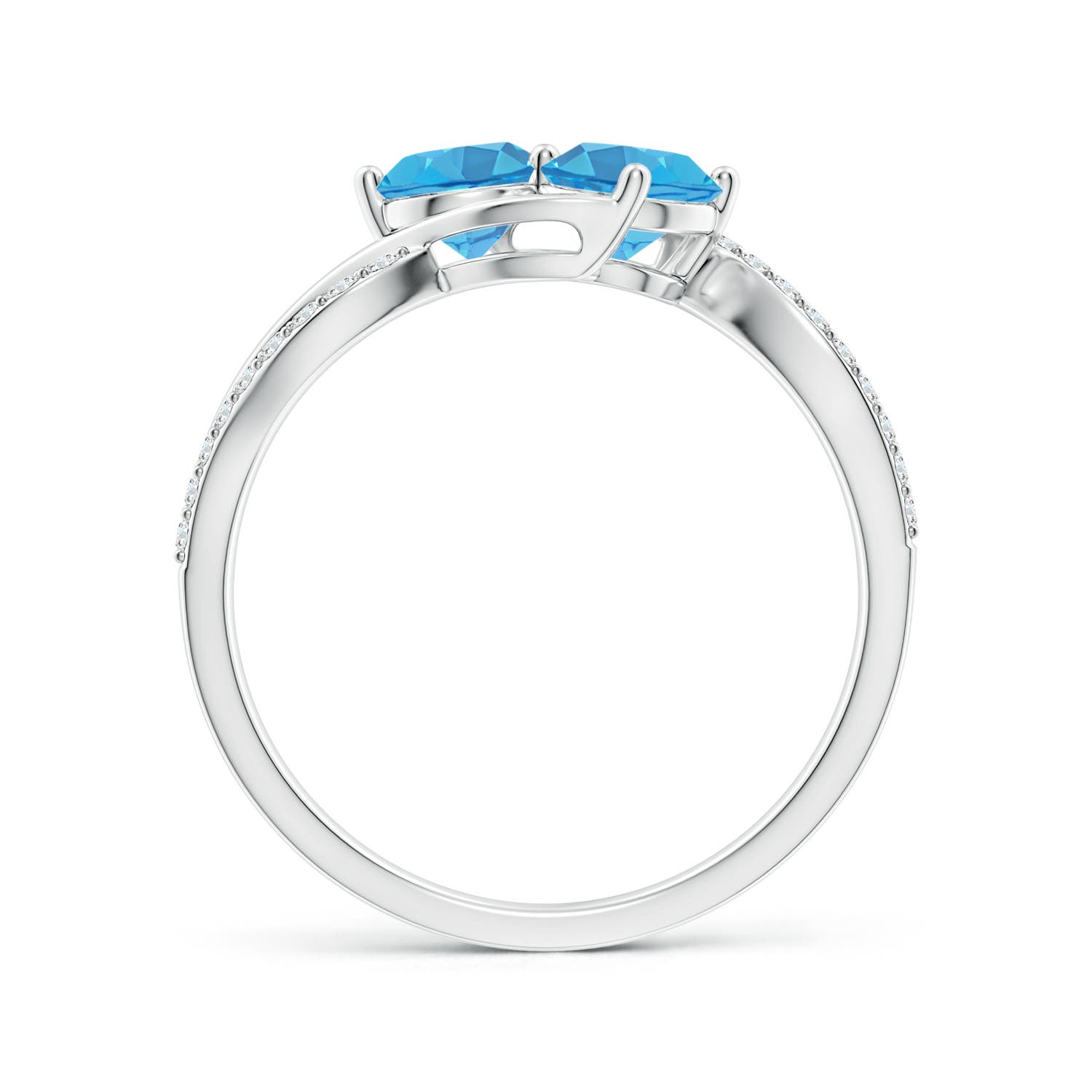 AA - Swiss Blue Topaz / 1.34 CT / 14 KT White Gold