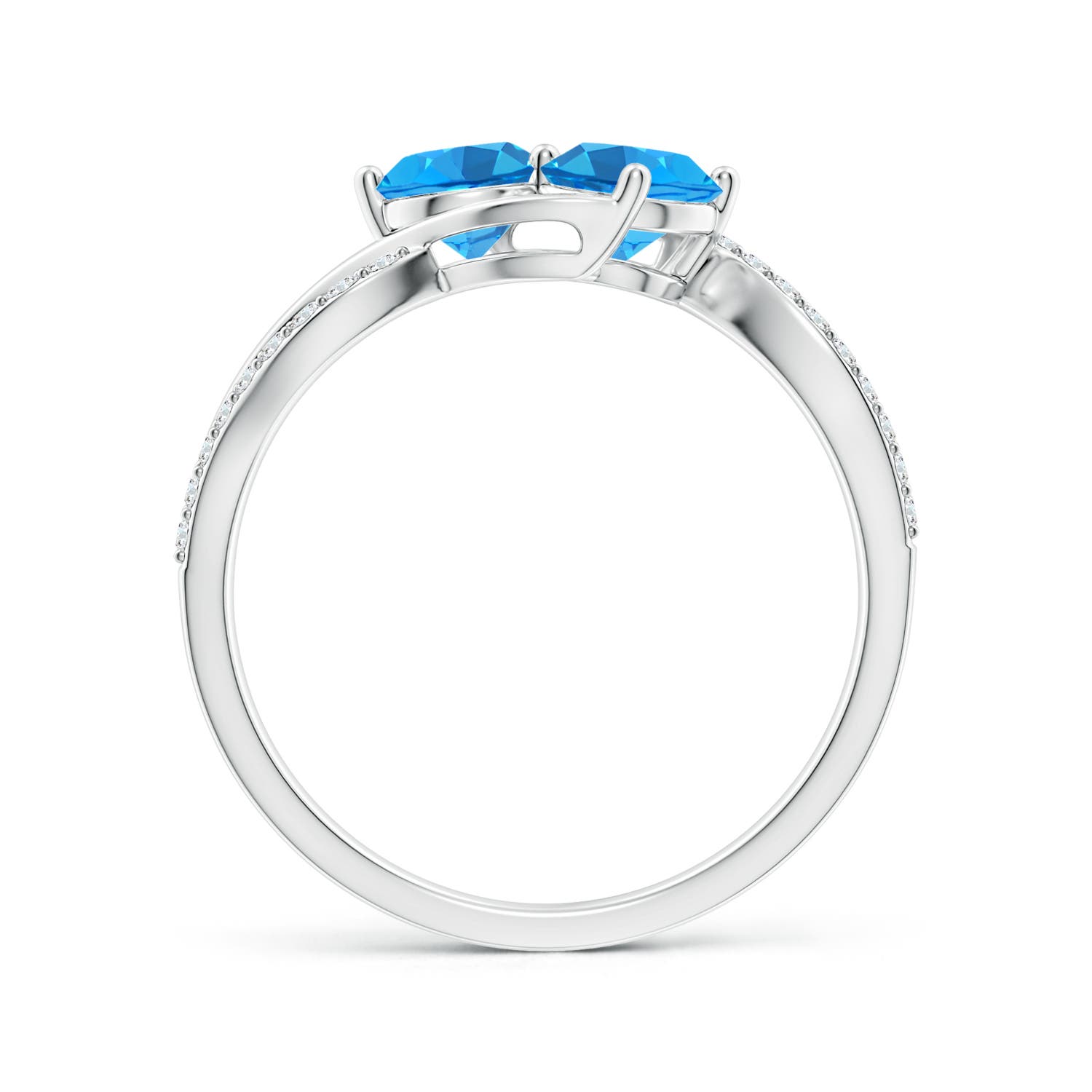 AAAA - Swiss Blue Topaz / 1.34 CT / 14 KT White Gold