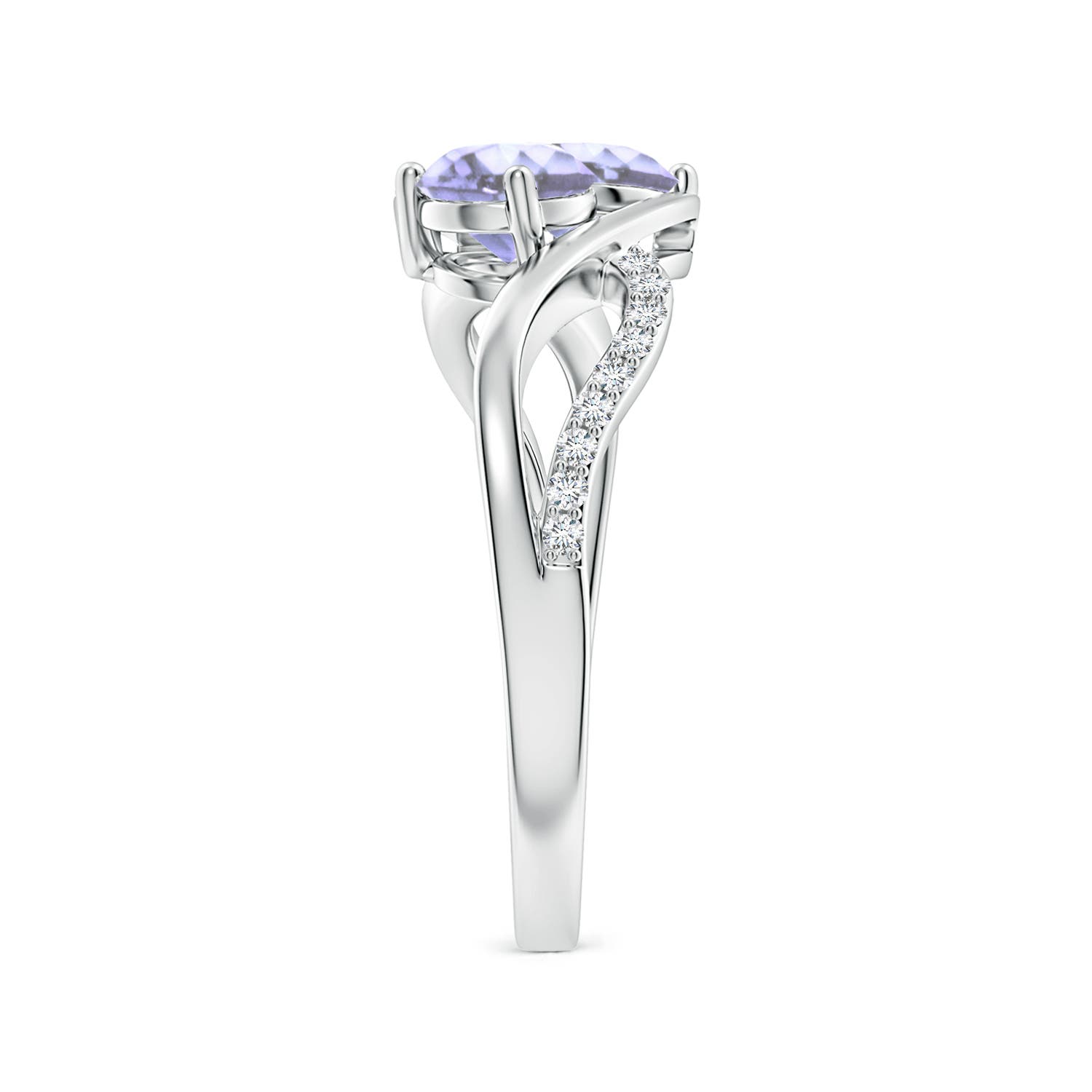 A - Tanzanite / 1.14 CT / 14 KT White Gold