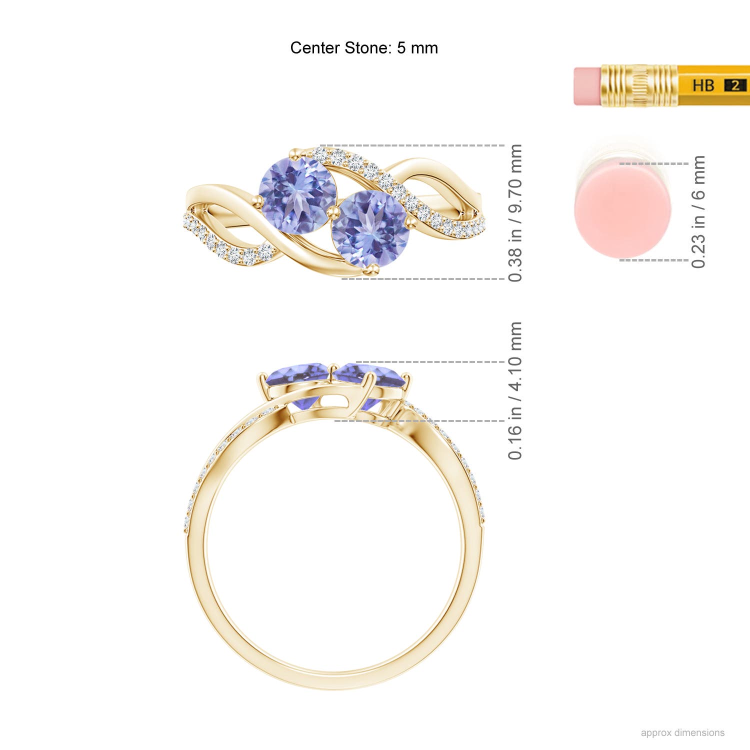 AA - Tanzanite / 1.14 CT / 14 KT Yellow Gold