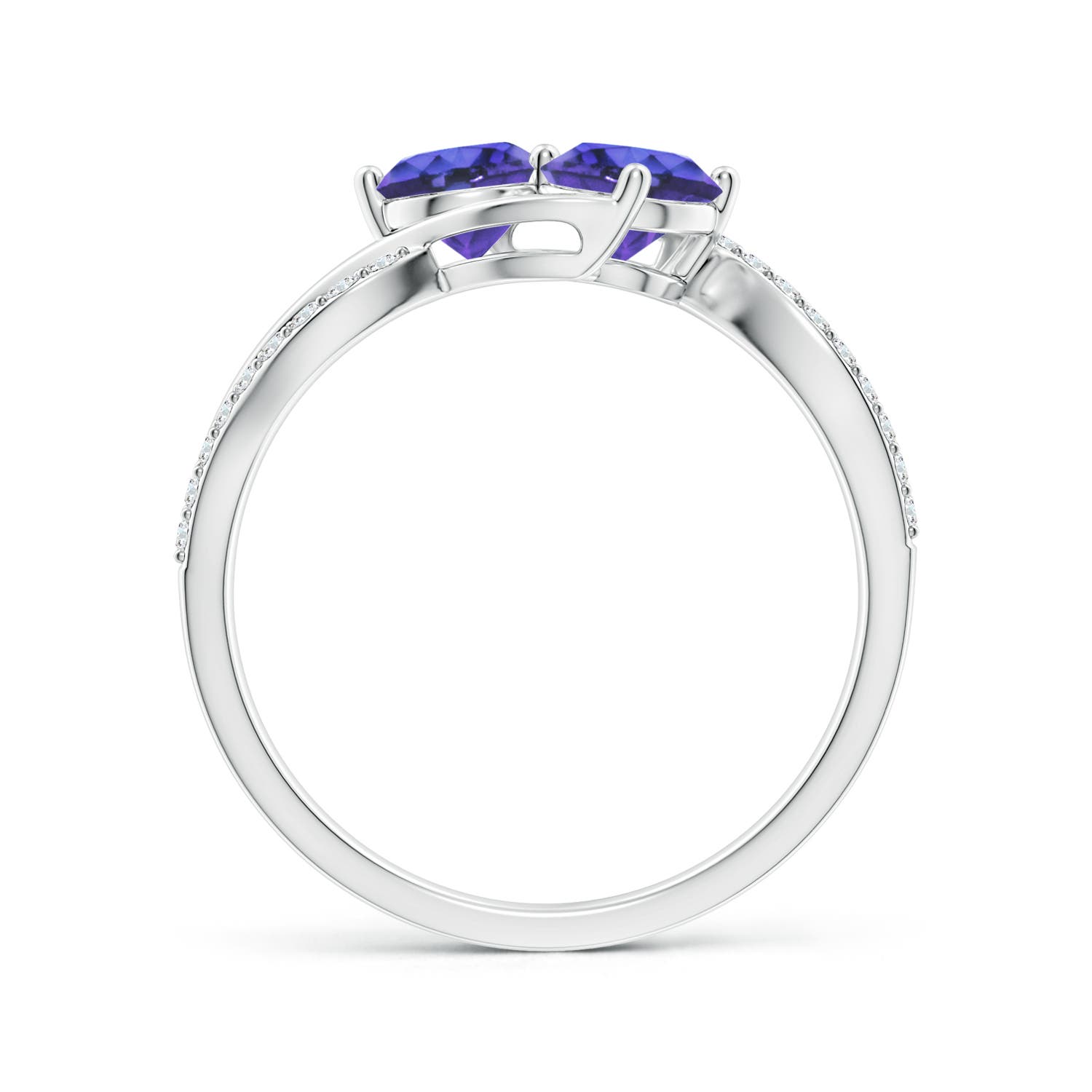 AAA - Tanzanite / 1.14 CT / 14 KT White Gold