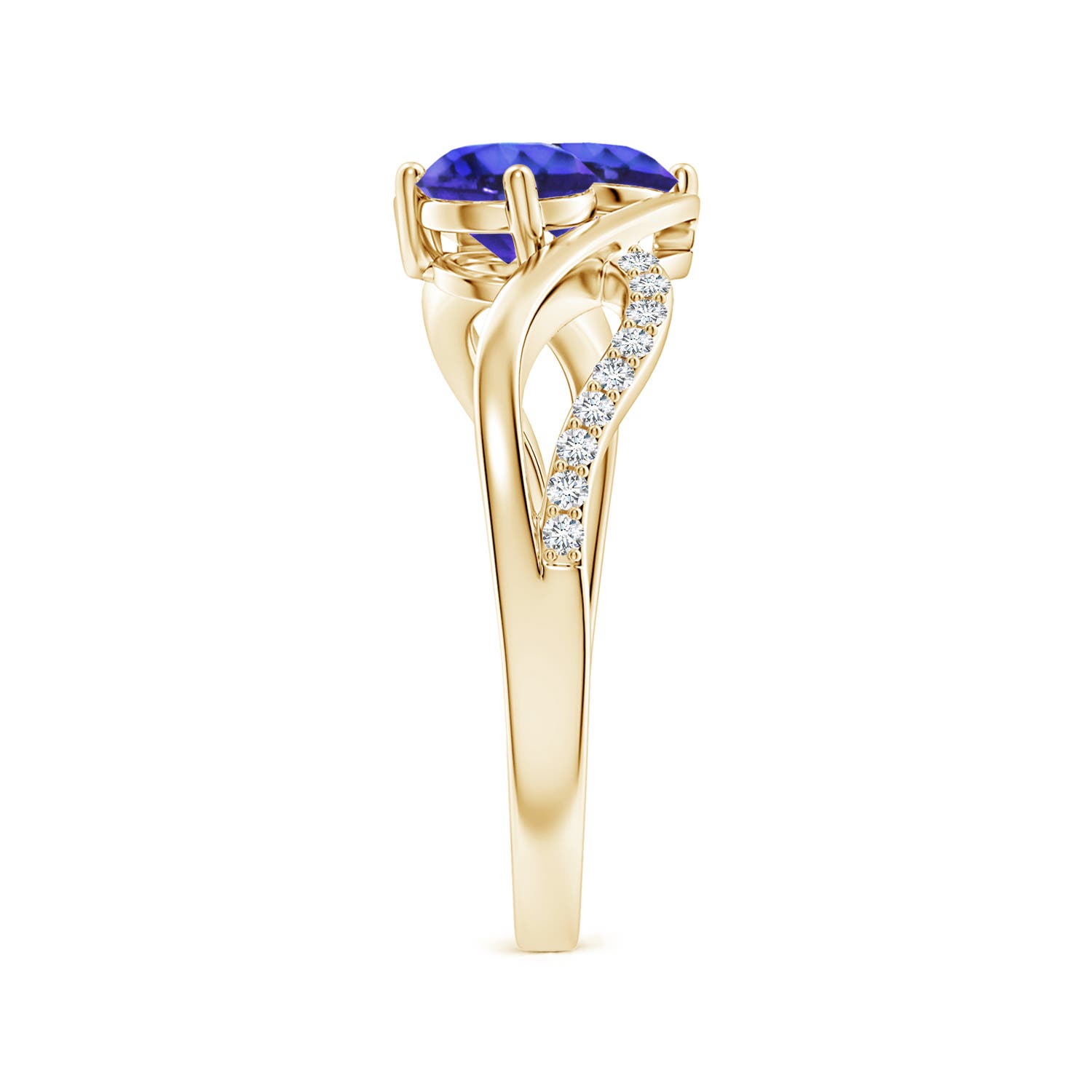 AAAA - Tanzanite / 1.14 CT / 14 KT Yellow Gold