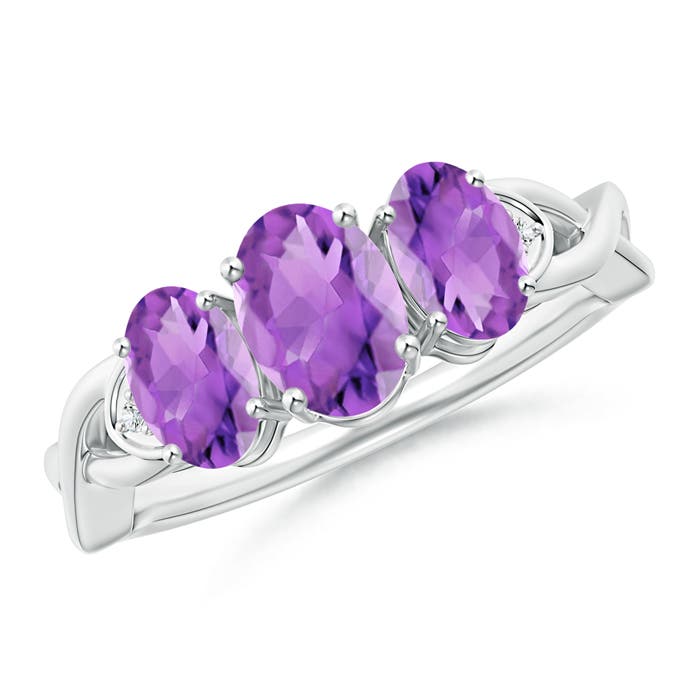 AA - Amethyst / 1.54 CT / 14 KT White Gold