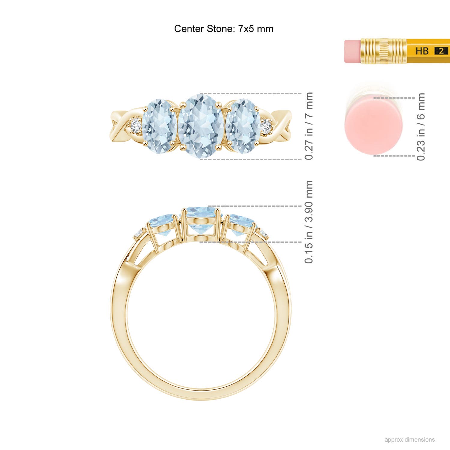 A - Aquamarine / 1.44 CT / 14 KT Yellow Gold