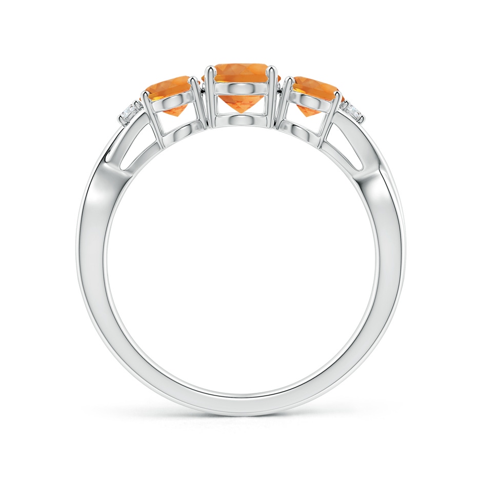 7x5mm AAA Oval Citrine Three Stone Criss-Cross Ring in White Gold side-1