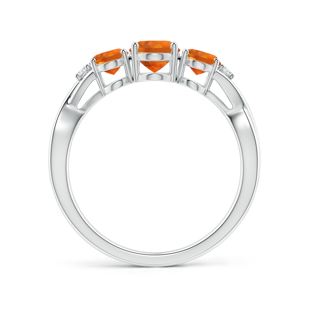 7x5mm AAAA Oval Citrine Three Stone Criss-Cross Ring in White Gold - side_1