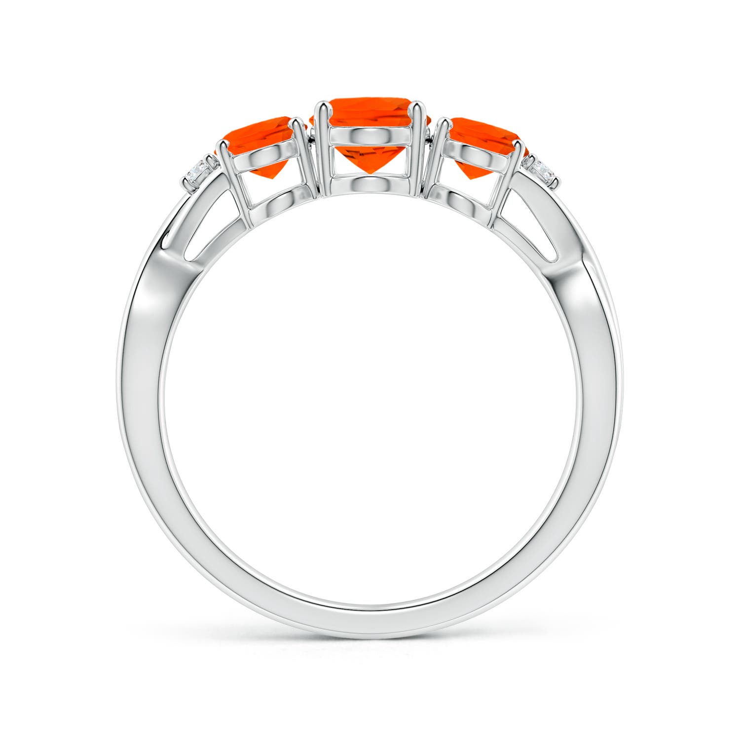 Fire opal eternity on sale ring