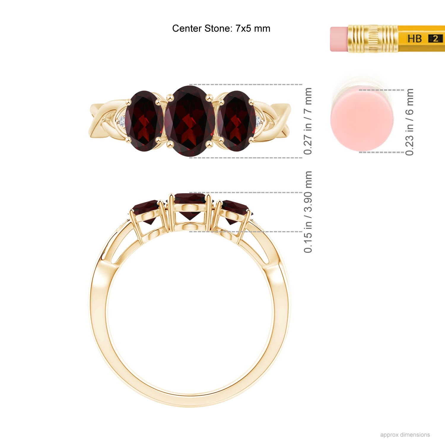 A - Garnet / 2.01 CT / 14 KT Yellow Gold