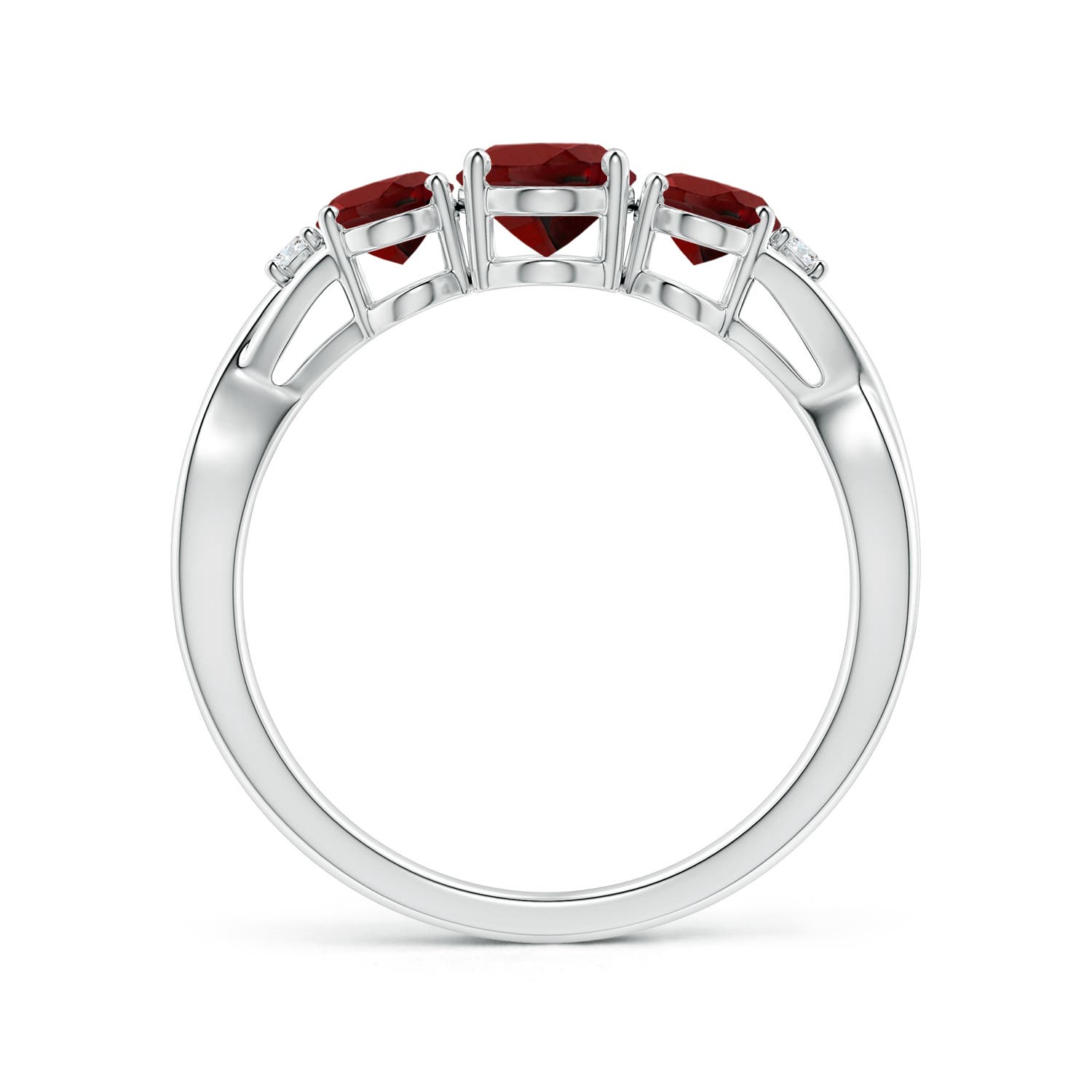 AAAA - Garnet / 2.01 CT / 14 KT White Gold