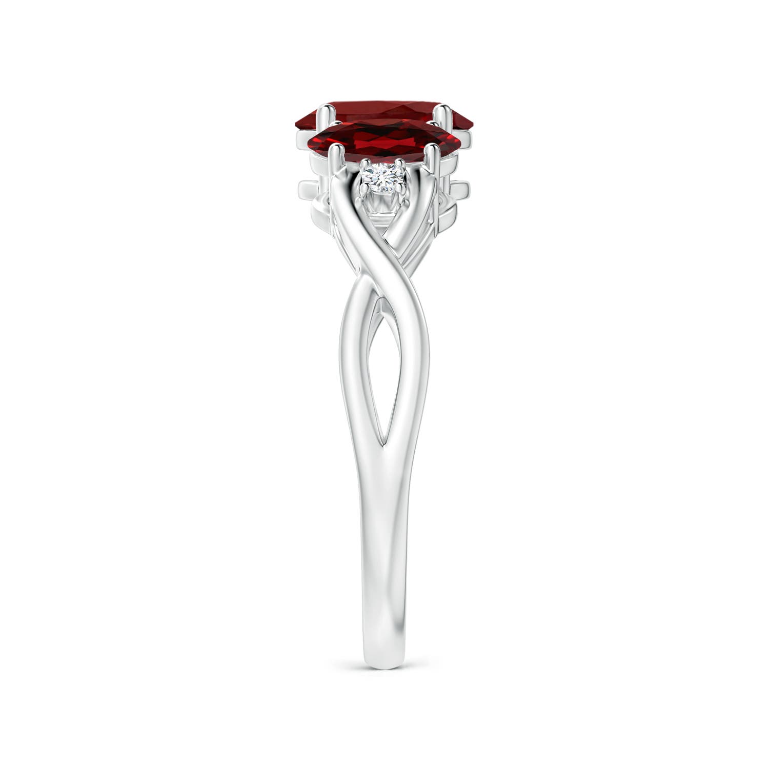 AAAA - Garnet / 2.01 CT / 14 KT White Gold